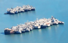 Part of the Navy's decommissioned fleet sits in Suisun Bay.