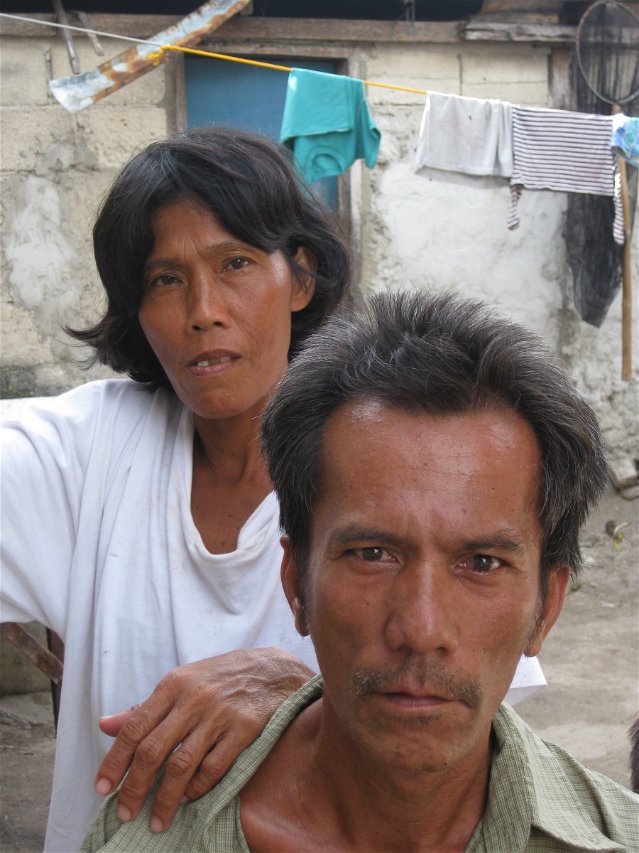 This couple lost their home to a typhoon, and now live in a shack that lacks a roof and two walls.