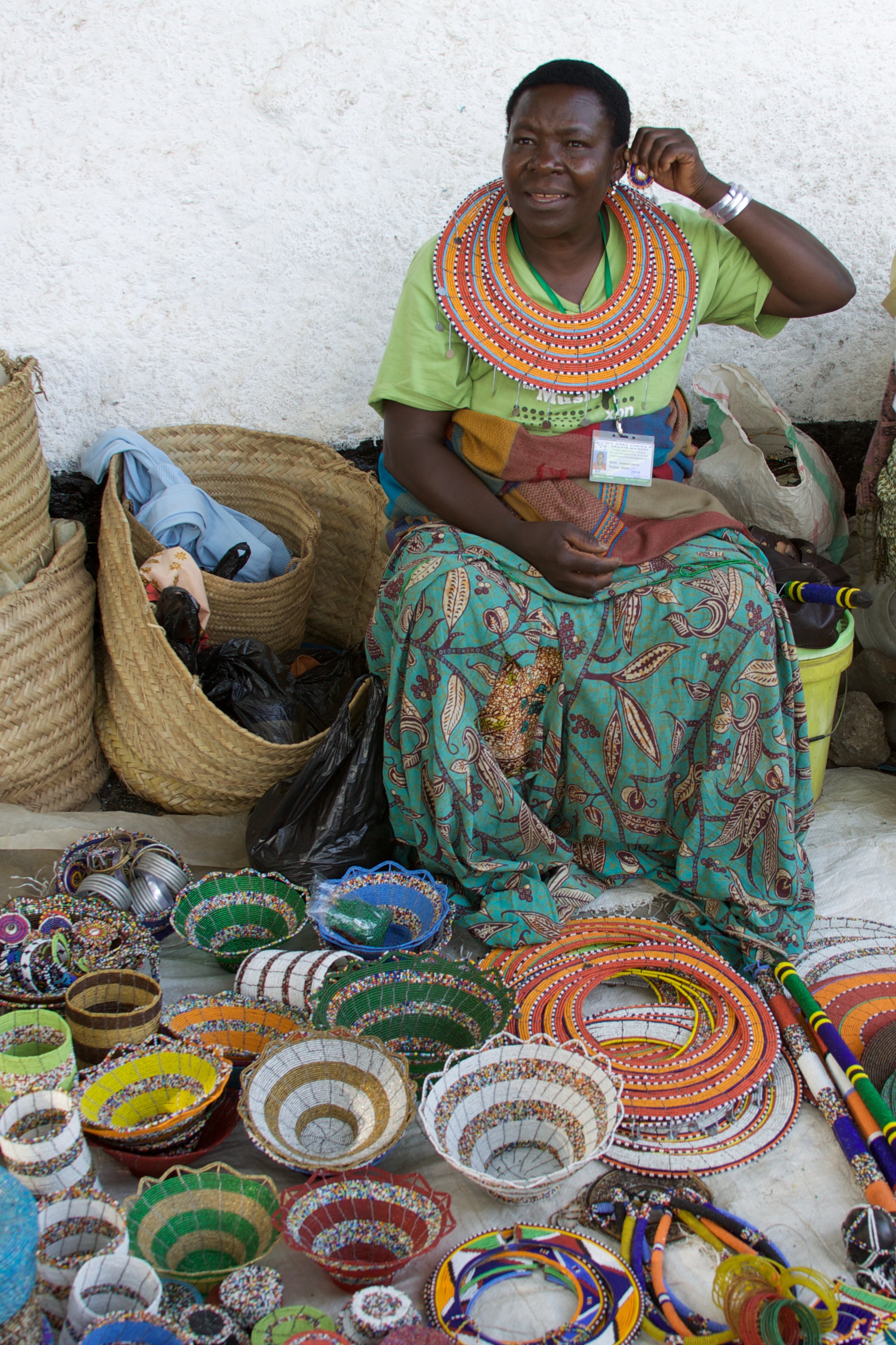 The Maasai woman who sold me my anklet.