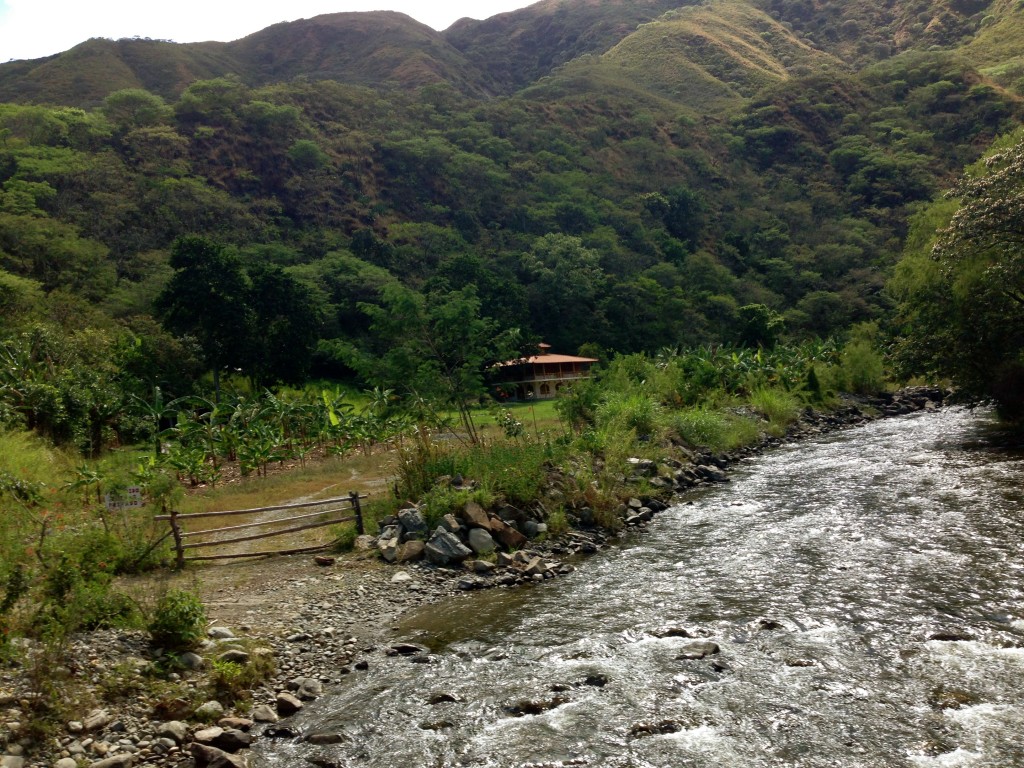 The Vilcabamba River flows by the farm of Norie Huddle and Richard Wheeler. Photo credit: Chris Hebdon