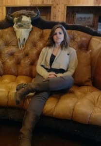 Sharlene Leurig relaxes at the RecordBuck Ranch, a 20,000 acre exotic animal hunting ground where the Seco Sinkhole is located. Photo credit: Ari Phillips.