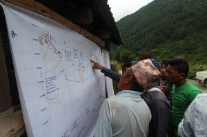 A public hearing for a hydropower project in Pahirebesi, Nuwakot District.