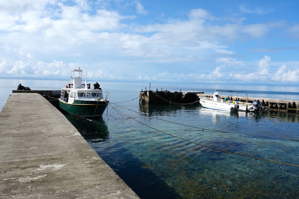 The dive boat awaits at Namenanlala's dock. Photo by the author.