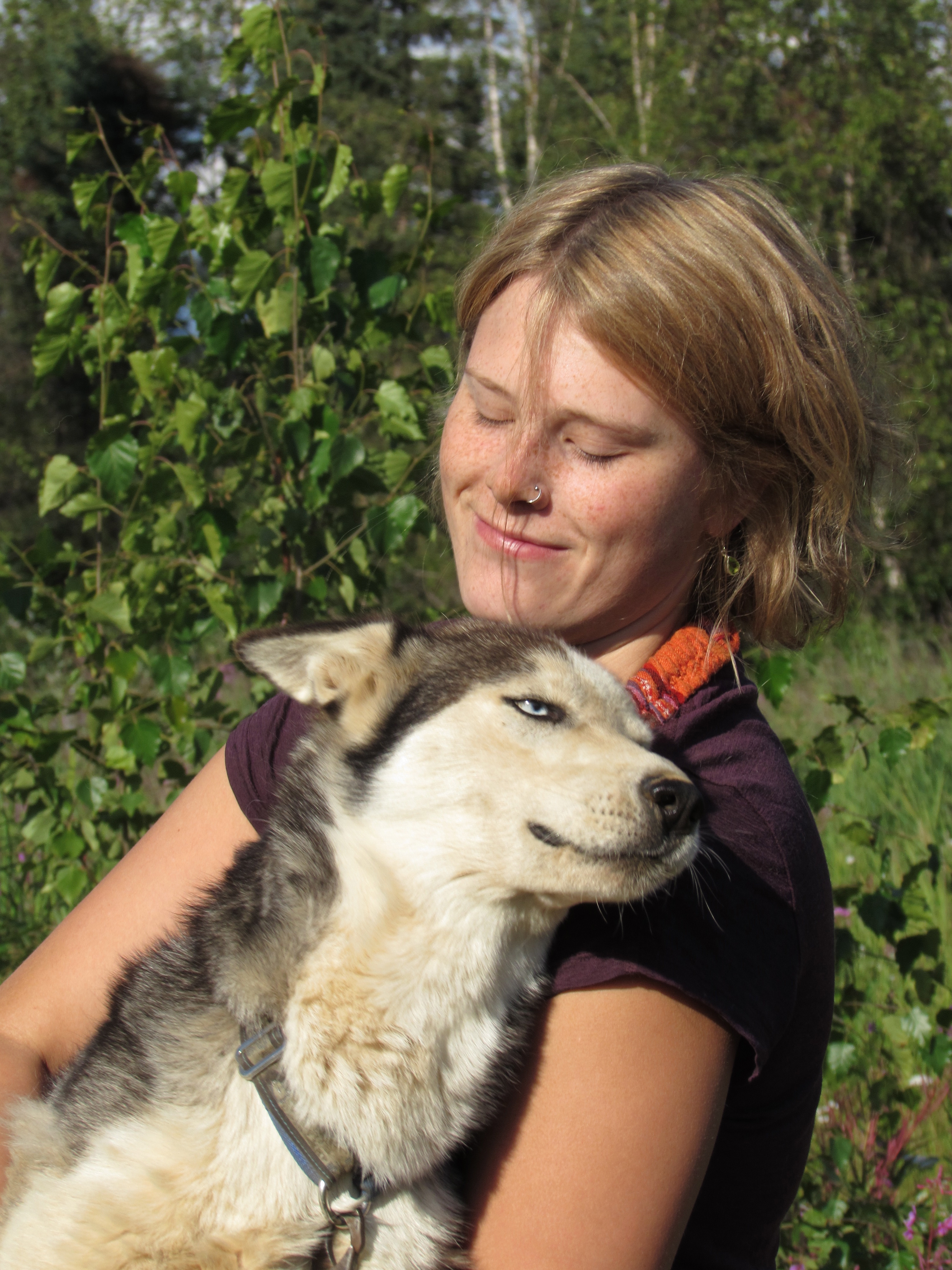 Lisbet Norris and her lead dog, Ruby. 