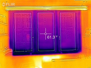 Kroon window’s temperature reading without a thermal shade.