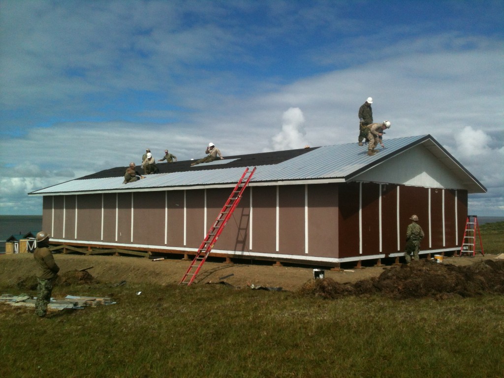 One of  two structures built by the Marines and Navy Seabees. Photo by Will Murtha