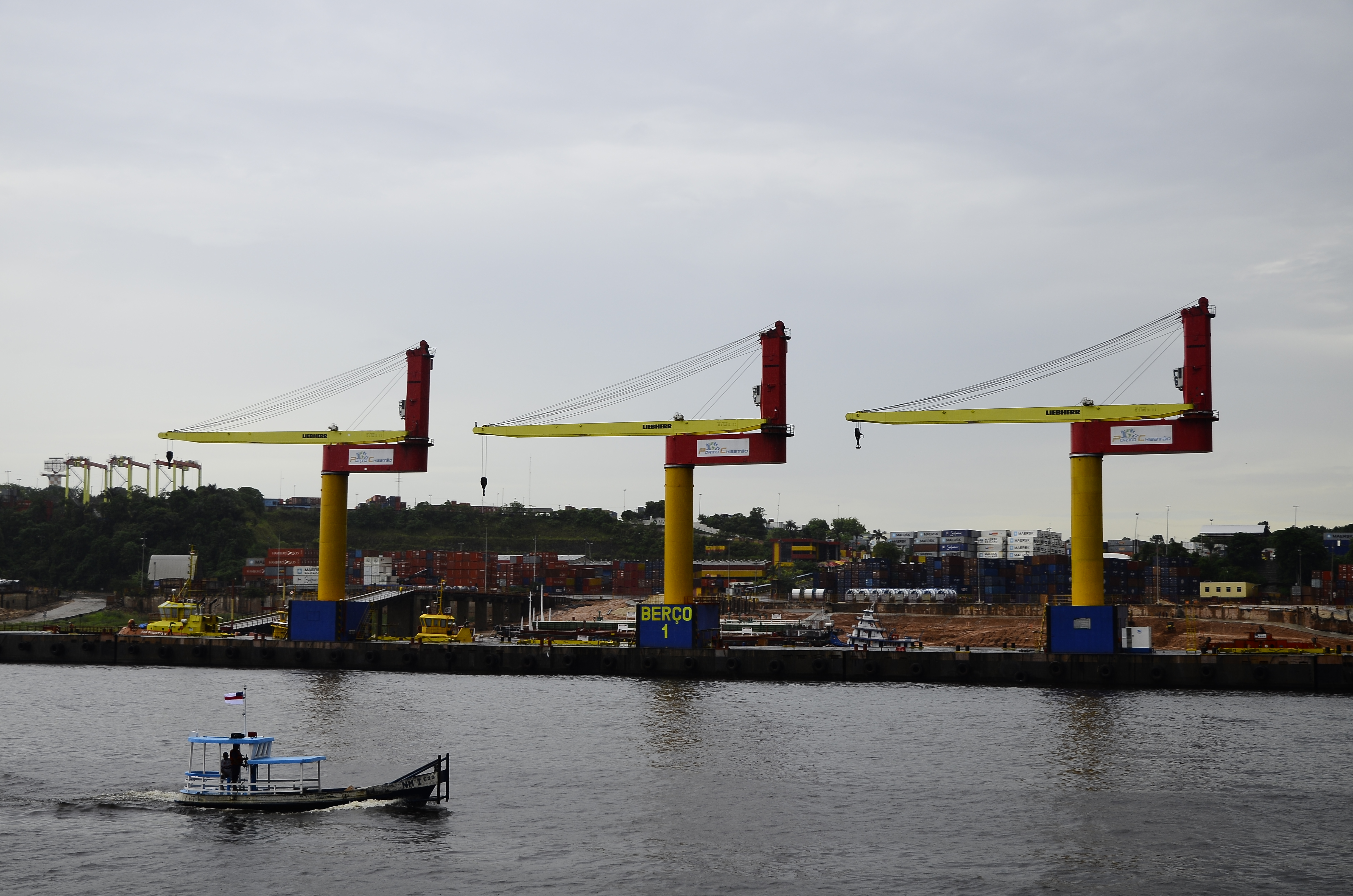 Modern port of Manaus at the heart of the Amazon.