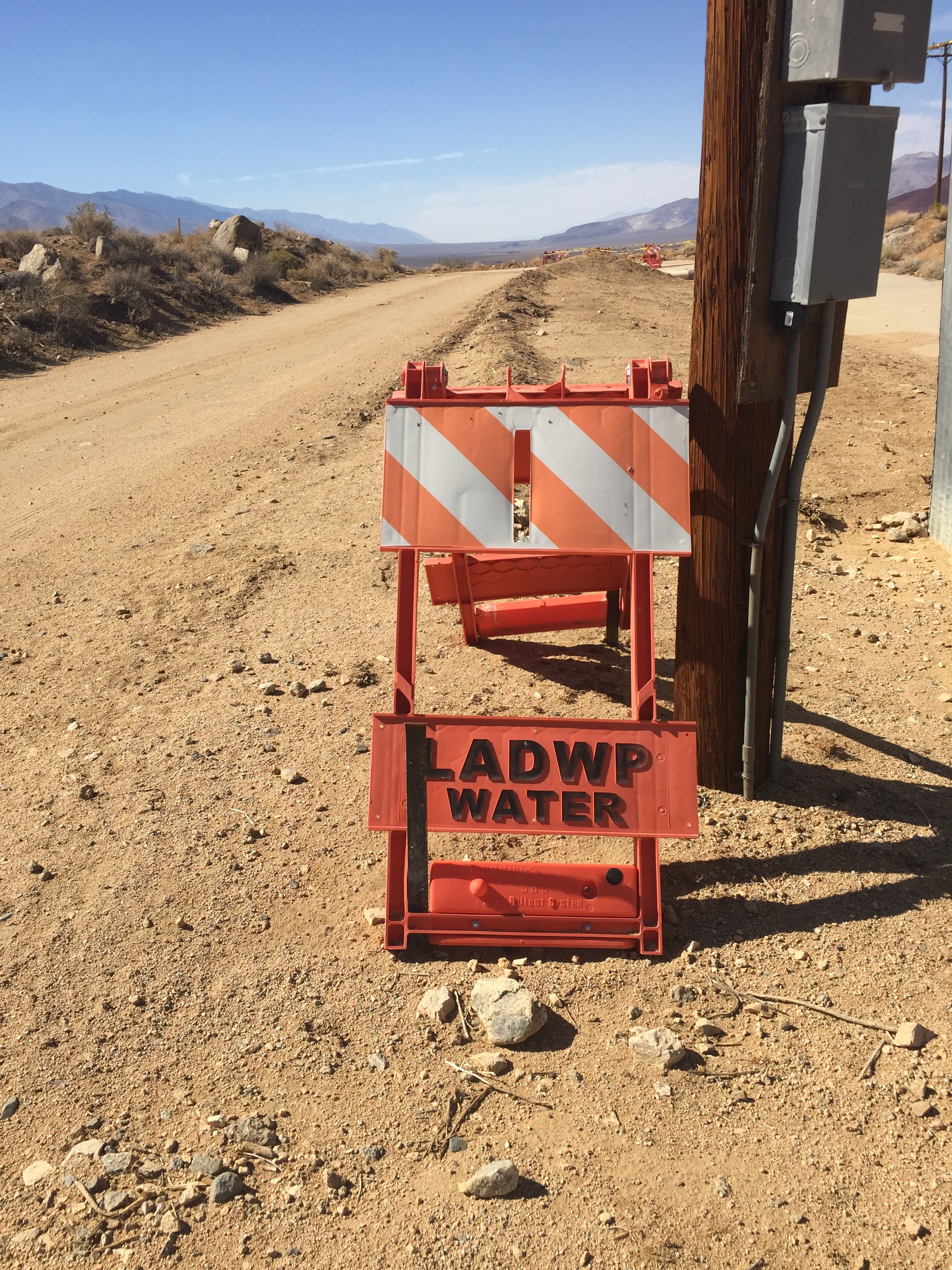 LADWP detritus in the Mojave.